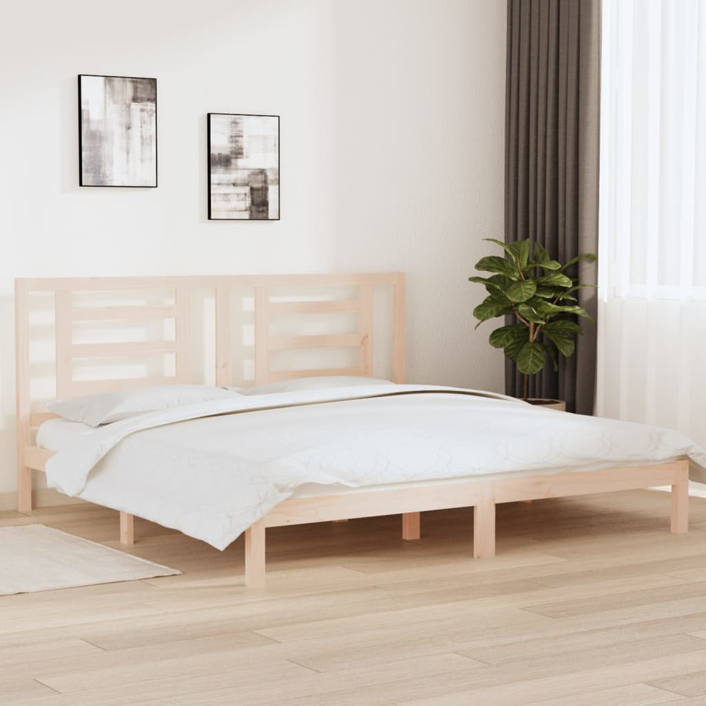 Bedframe zonder matras massief grenenhout 200x200 cm is nu te koop bij PeponiXL, paradijselijk wonen!