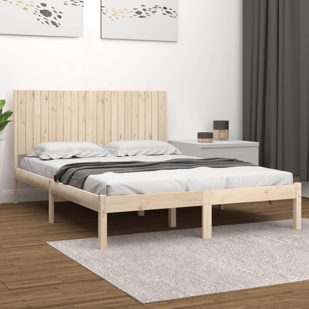 Bedframe zonder matras massief grenenhout 200x200 cm is nu te koop bij PeponiXL, paradijselijk wonen!