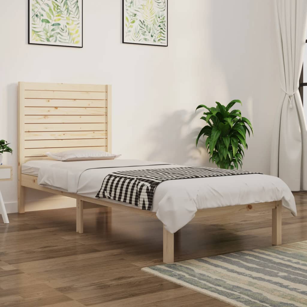 Bedframe massief hout 75x190 cm is nu te koop bij PeponiXL, paradijselijk wonen!