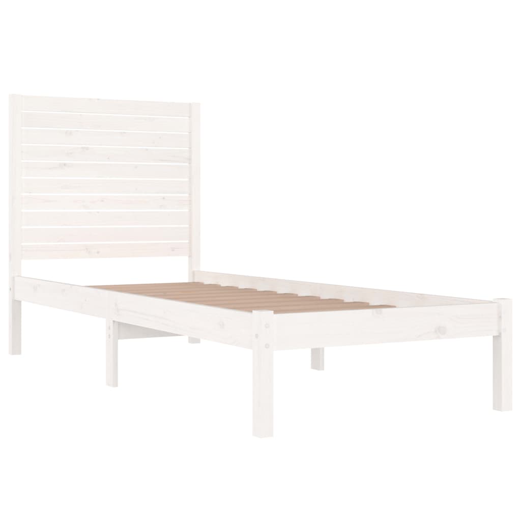 Bedframe massief hout wit 75x190 cm is nu te koop bij PeponiXL, paradijselijk wonen!