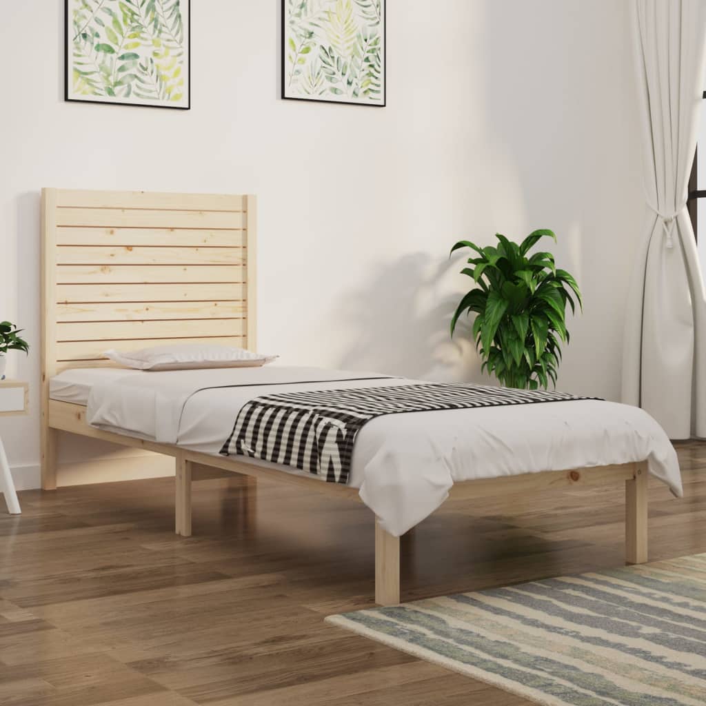 Bedframe massief hout 90x190 cm is nu te koop bij PeponiXL, paradijselijk wonen!