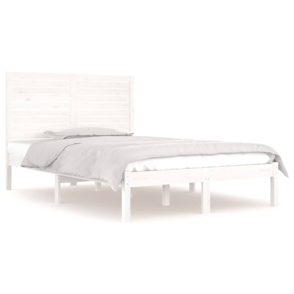 Bedframe massief hout wit 140x190 cm is nu te koop bij PeponiXL, paradijselijk wonen!
