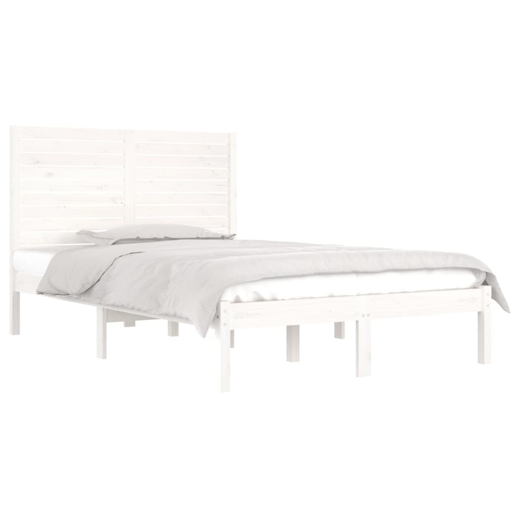 Bedframe massief hout wit 140x190 cm is nu te koop bij PeponiXL, paradijselijk wonen!