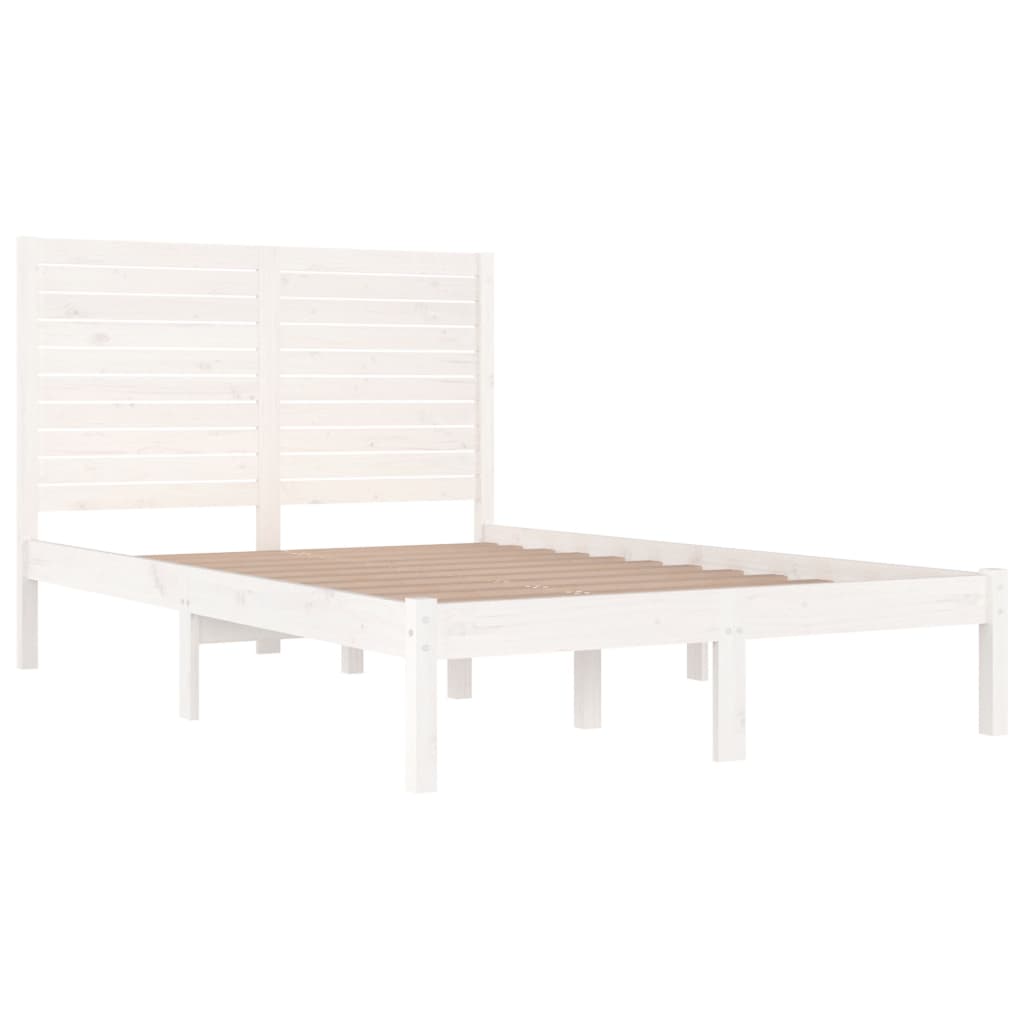 Bedframe massief hout wit 140x190 cm is nu te koop bij PeponiXL, paradijselijk wonen!