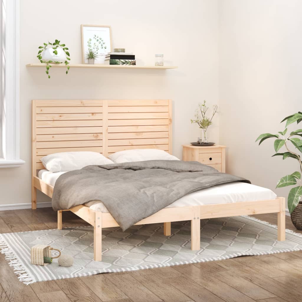 Bedframe massief hout 160x200 cm is nu te koop bij PeponiXL, paradijselijk wonen!
