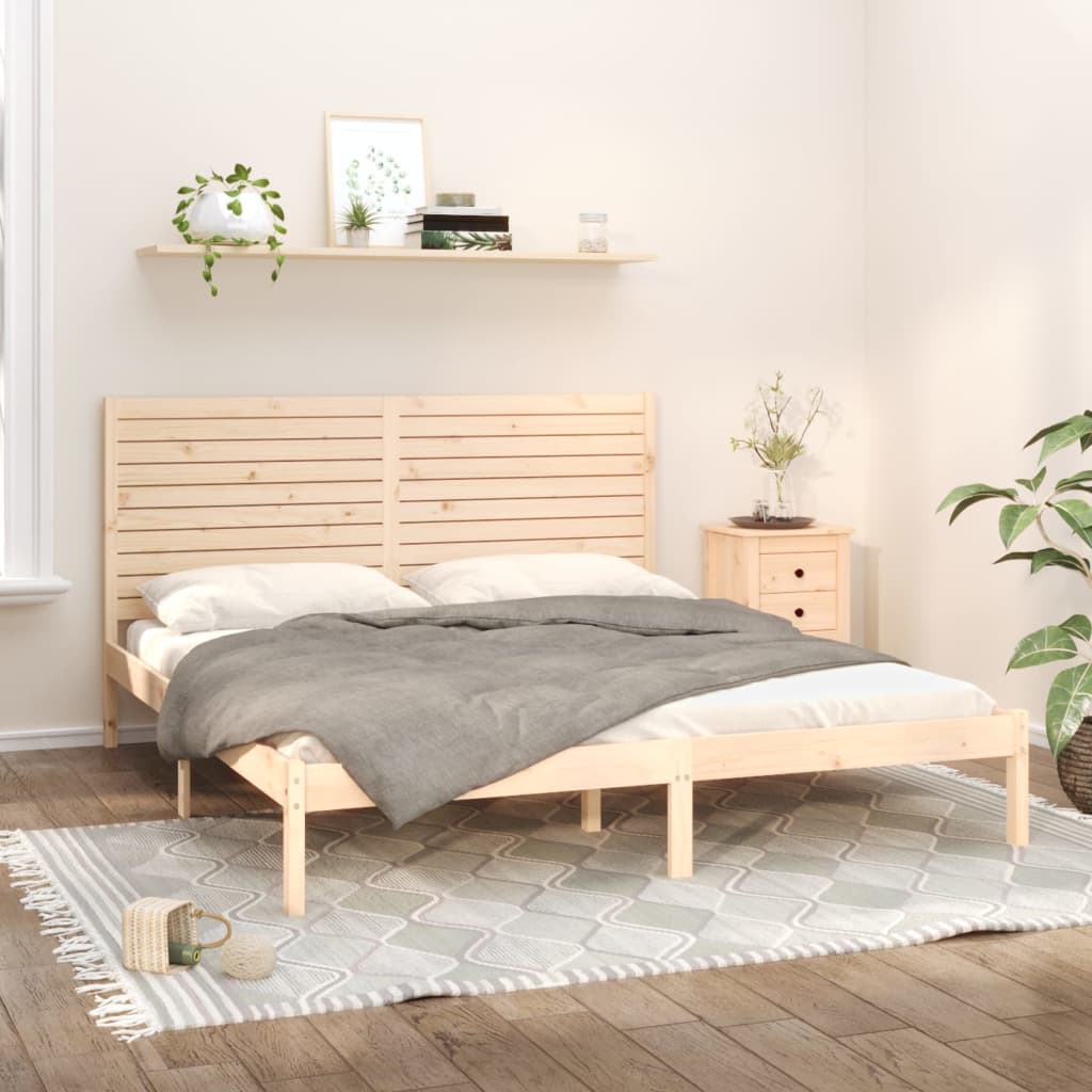 Bedframe massief hout 200x200 cm is nu te koop bij PeponiXL, paradijselijk wonen!