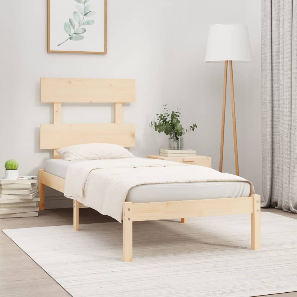 Bedframe massief hout 75x190 cm is nu te koop bij PeponiXL, paradijselijk wonen!