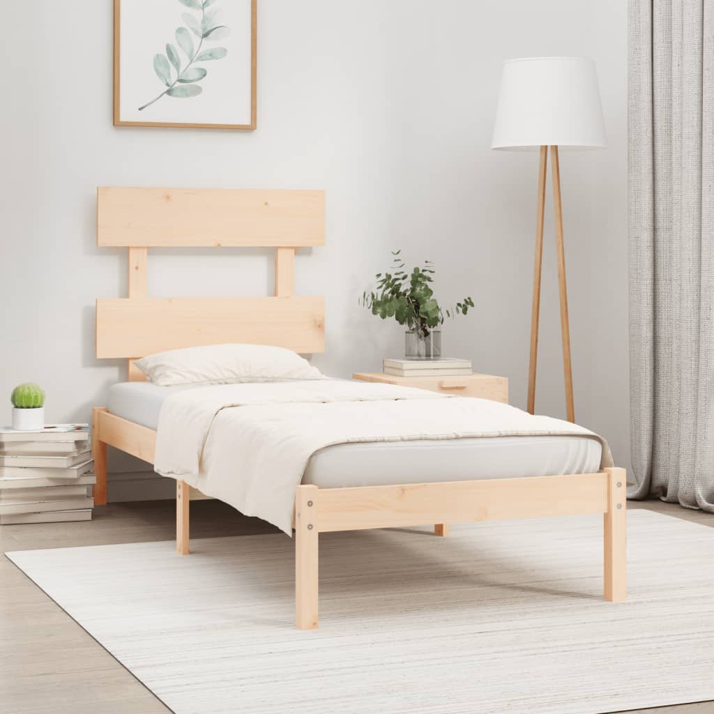 Bedframe massief hout 90x190 cm is nu te koop bij PeponiXL, paradijselijk wonen!