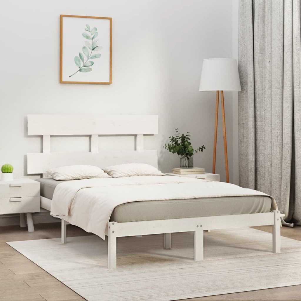 Bedframe massief hout wit 180x200 cm is nu te koop bij PeponiXL, paradijselijk wonen!