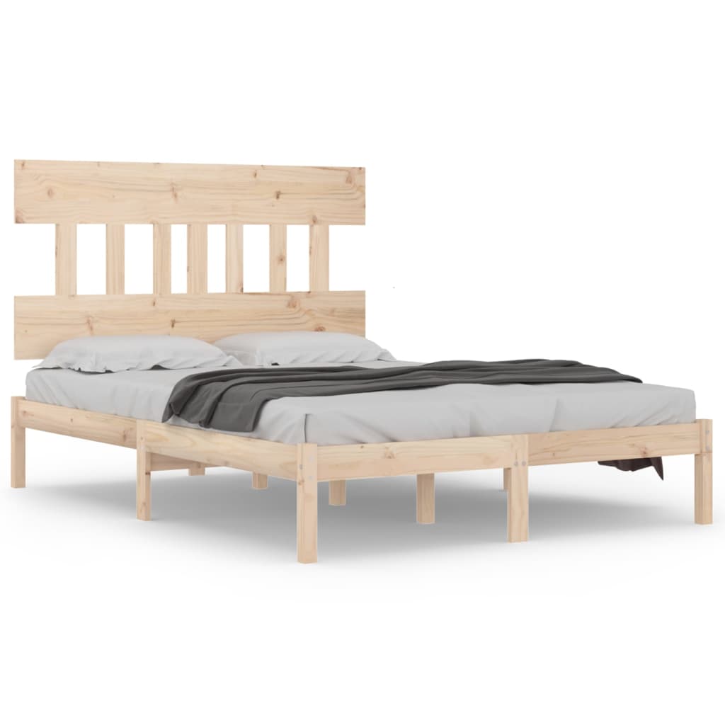 Bedframe massief hout 140x190 cm is nu te koop bij PeponiXL, paradijselijk wonen!