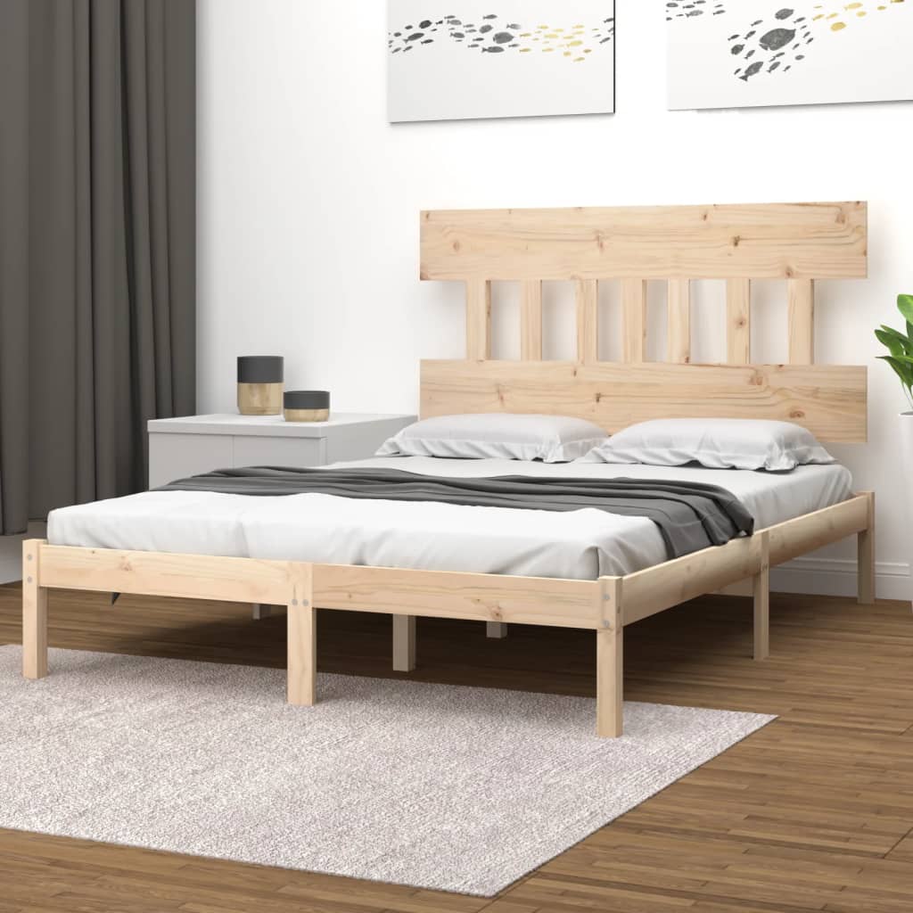 Bedframe massief hout 140x190 cm is nu te koop bij PeponiXL, paradijselijk wonen!