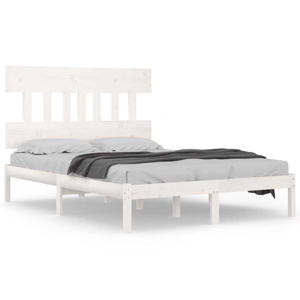 Bedframe massief hout wit 140x190 cm is nu te koop bij PeponiXL, paradijselijk wonen!