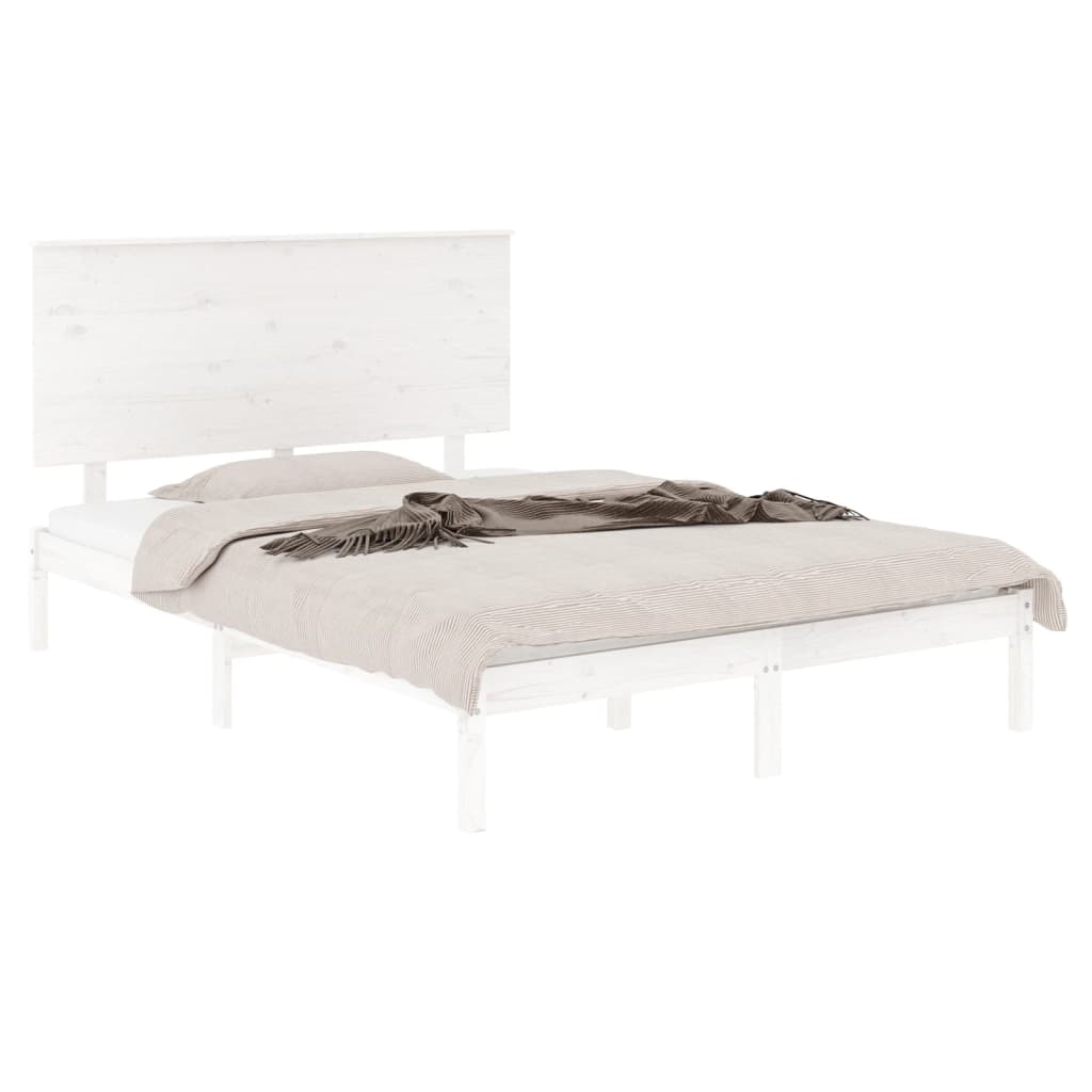 Bedframe zonder matras massief grenenhout wit 140x190 cm is nu te koop bij PeponiXL, paradijselijk wonen!