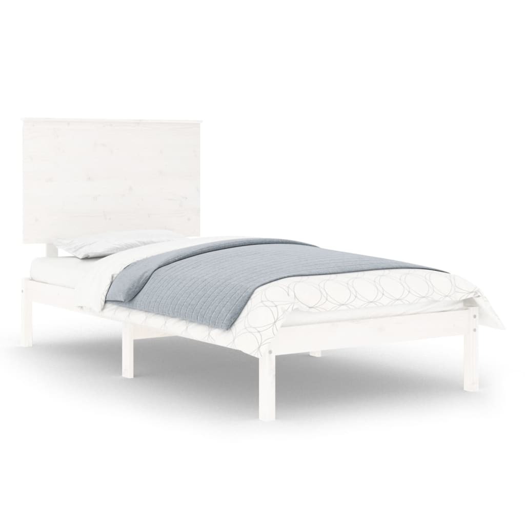 Bedframe zonder matras massief grenenhout wit 140x200 cm is nu te koop bij PeponiXL, paradijselijk wonen!