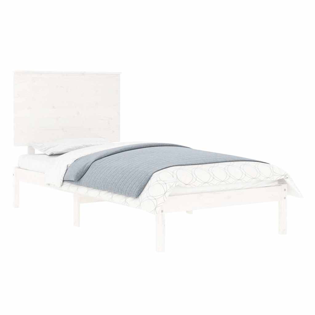 Bedframe zonder matras massief grenenhout wit 140x200 cm is nu te koop bij PeponiXL, paradijselijk wonen!