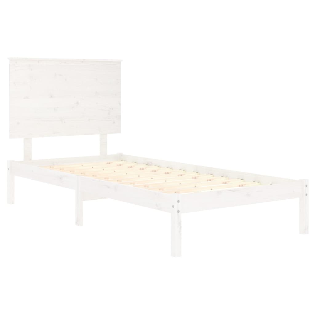 Bedframe zonder matras massief grenenhout wit 140x200 cm is nu te koop bij PeponiXL, paradijselijk wonen!