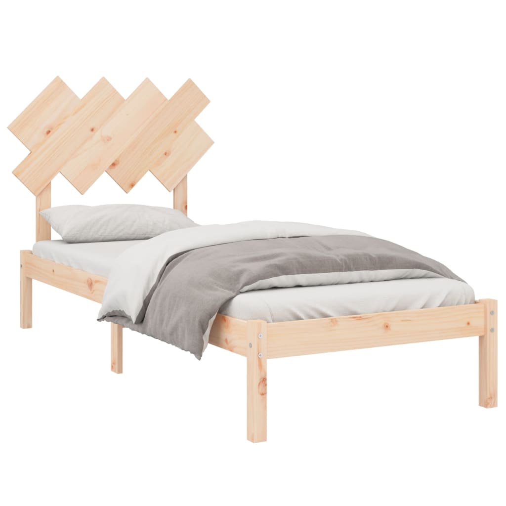 Bedframe massief hout 90x190 cm is nu te koop bij PeponiXL, paradijselijk wonen!
