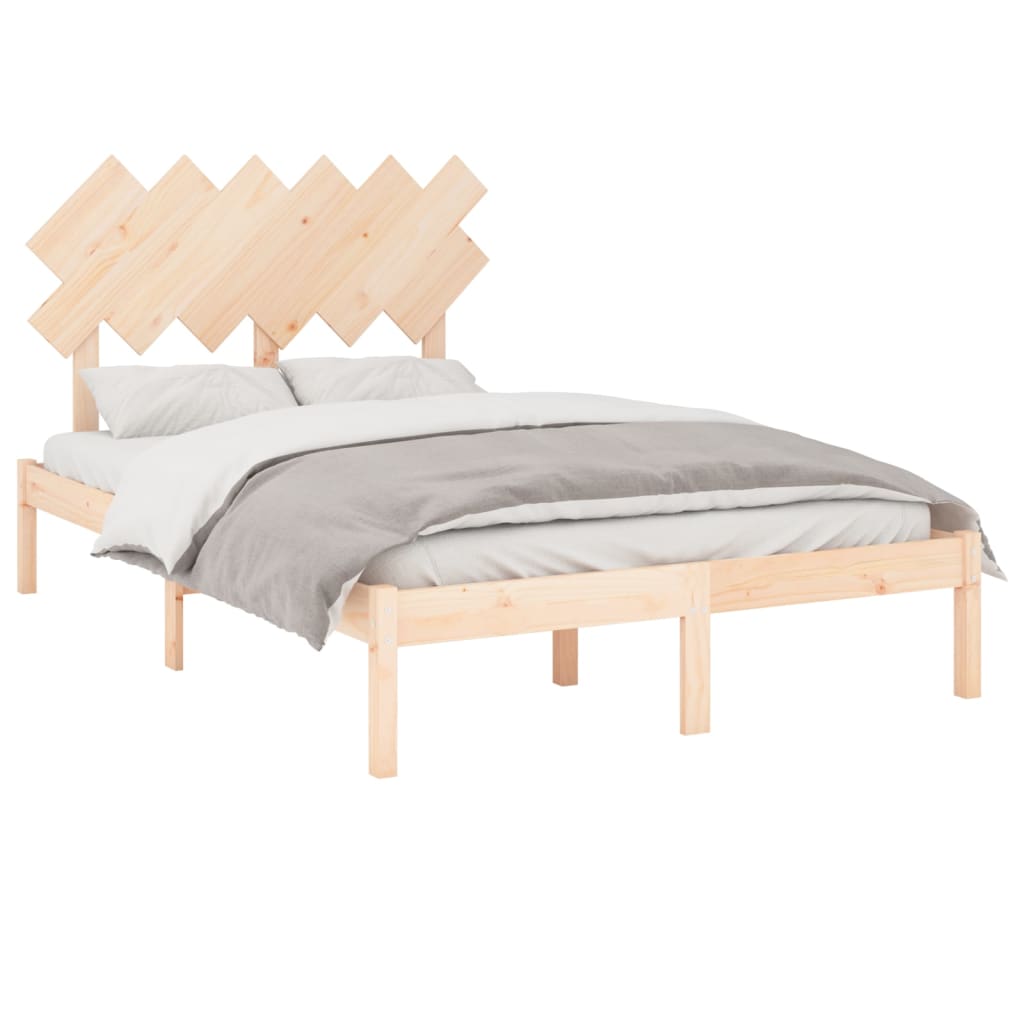 Bedframe massief hout 135x190 cm is nu te koop bij PeponiXL, paradijselijk wonen!