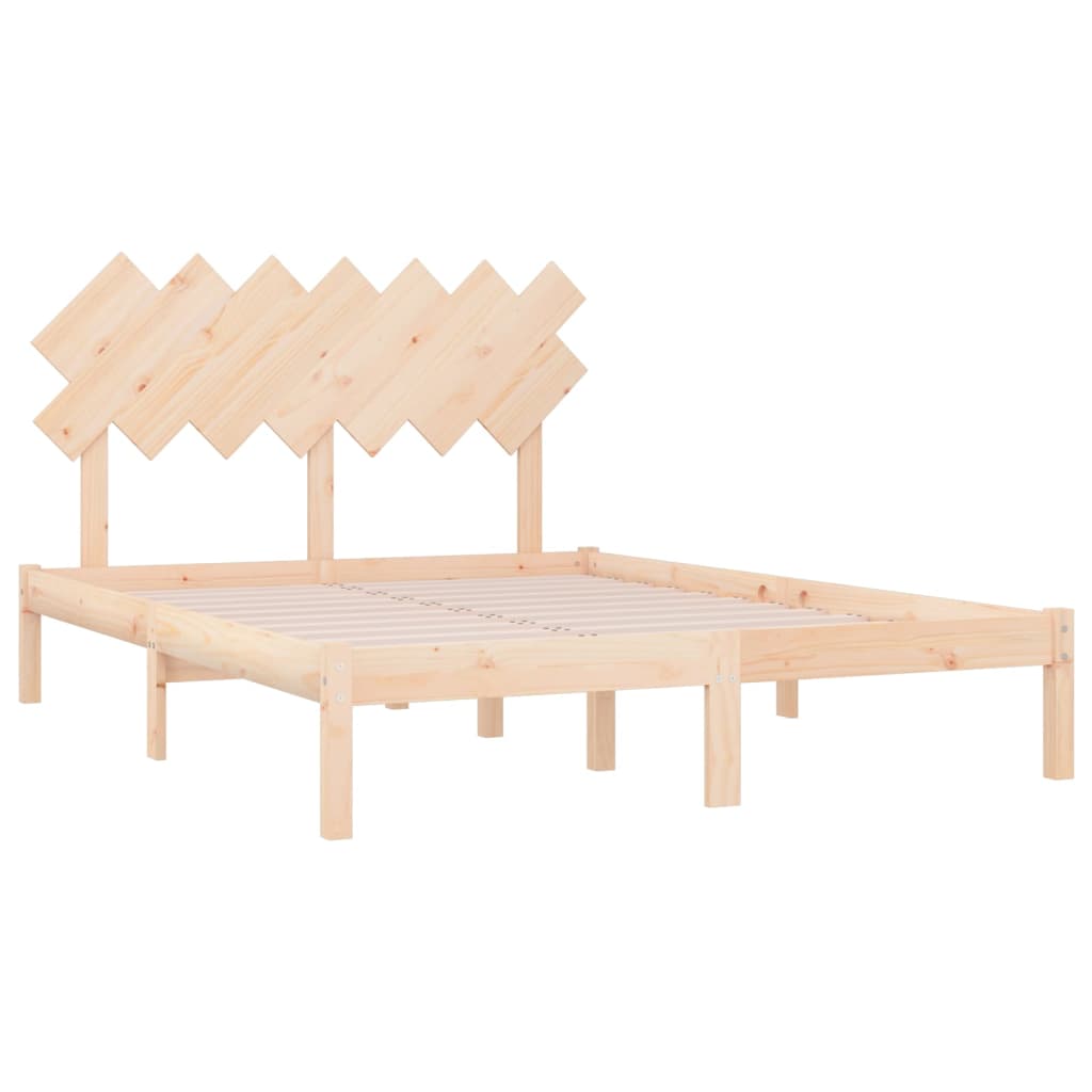 Bedframe massief hout 135x190 cm is nu te koop bij PeponiXL, paradijselijk wonen!