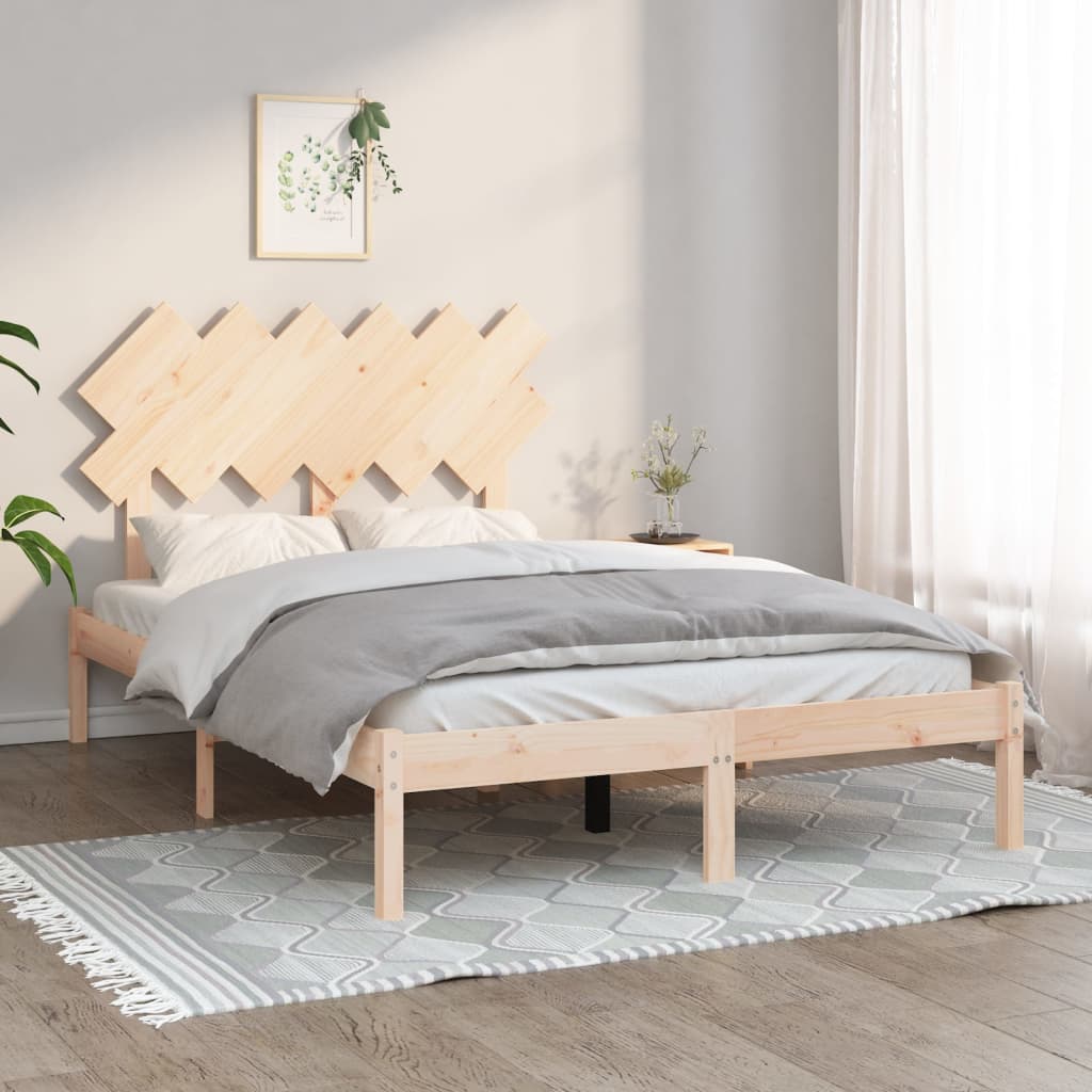 Bedframe massief hout 135x190 cm is nu te koop bij PeponiXL, paradijselijk wonen!