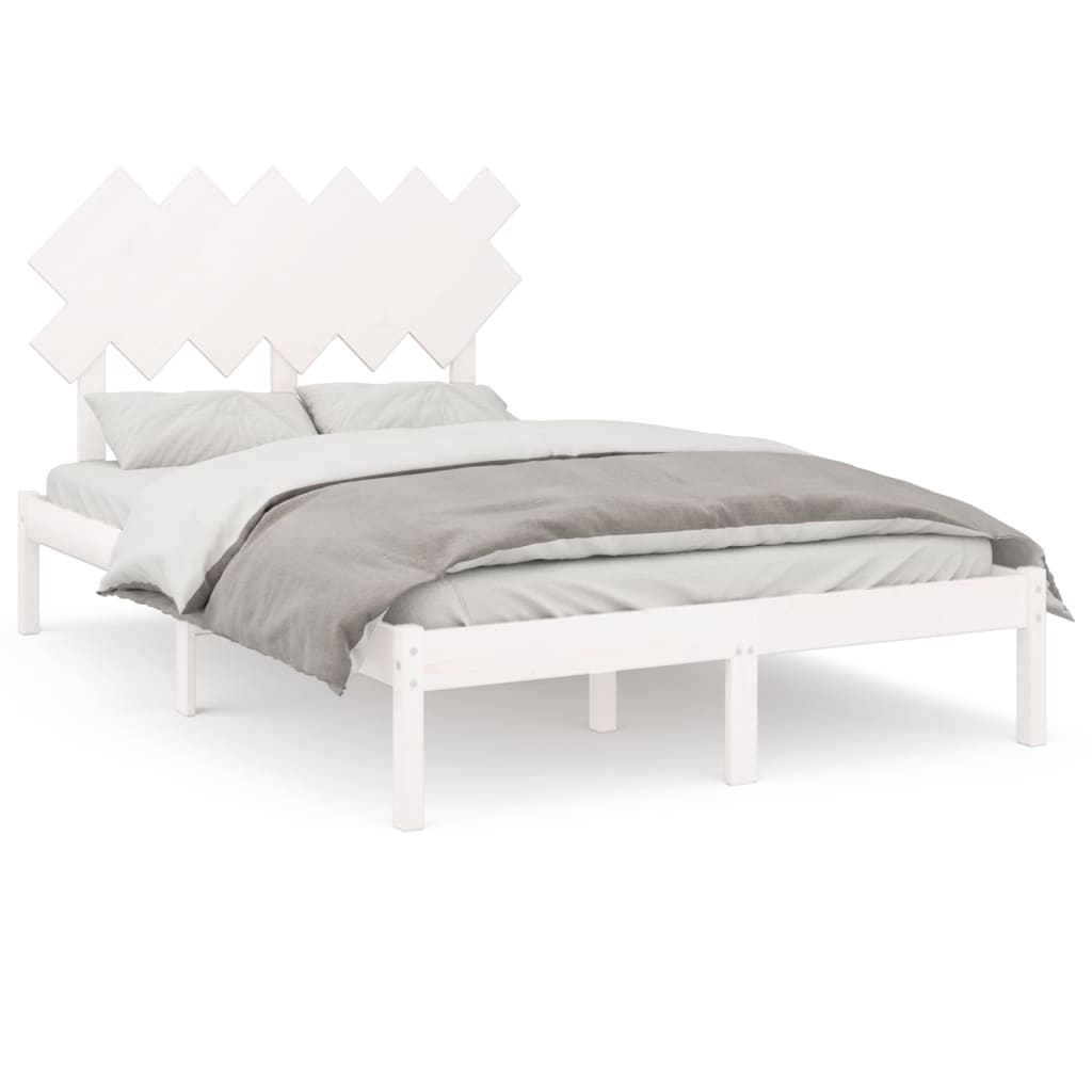 Bedframe massief hout wit 120x200 cm is nu te koop bij PeponiXL, paradijselijk wonen!