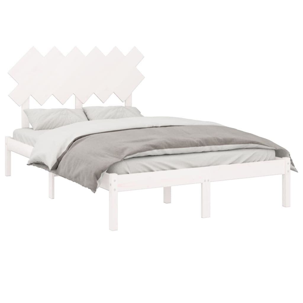Bedframe massief hout wit 120x200 cm is nu te koop bij PeponiXL, paradijselijk wonen!