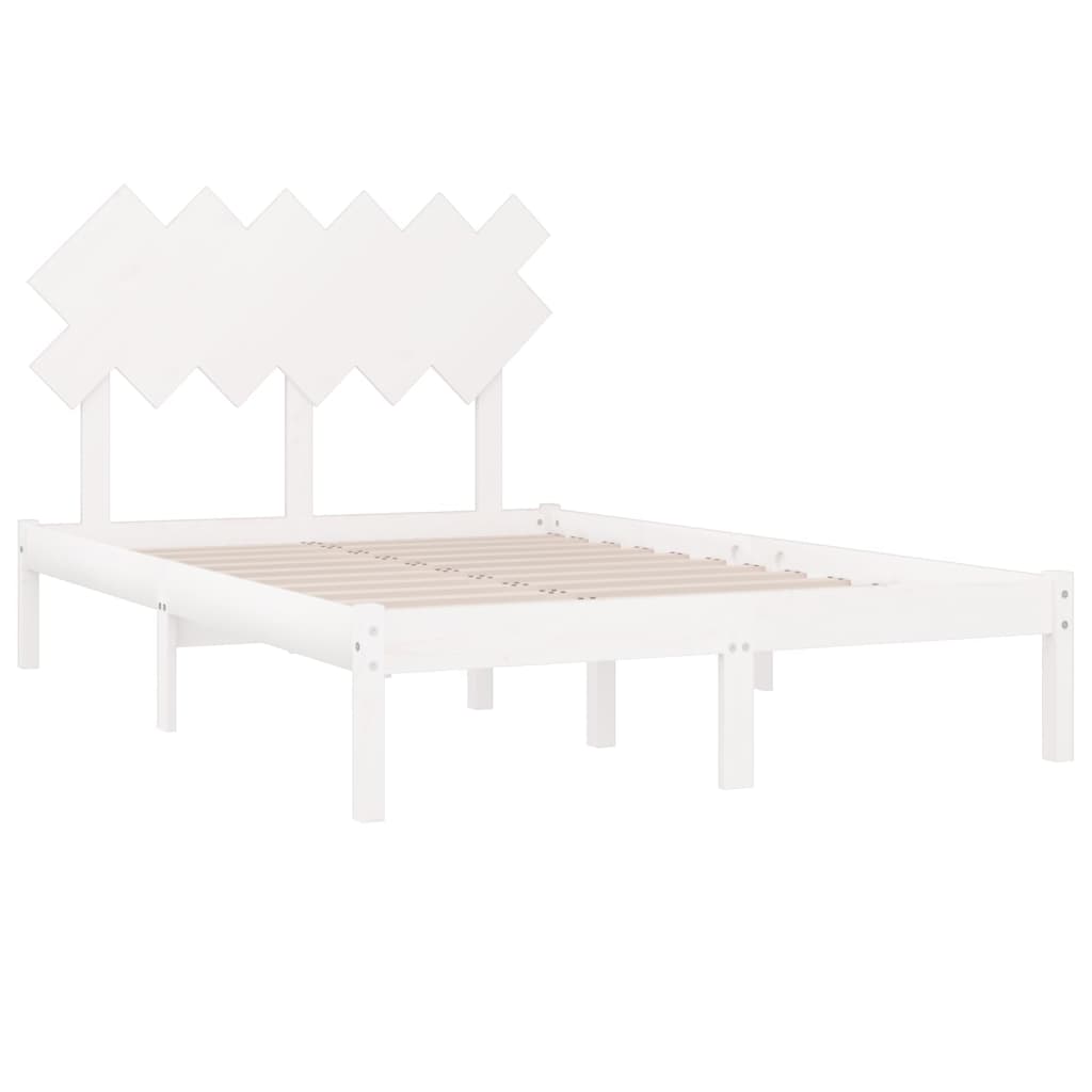 Bedframe massief hout wit 120x200 cm is nu te koop bij PeponiXL, paradijselijk wonen!