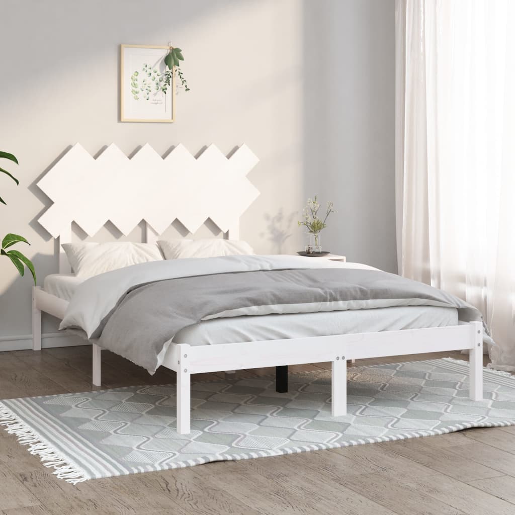 Bedframe massief hout wit 120x200 cm is nu te koop bij PeponiXL, paradijselijk wonen!