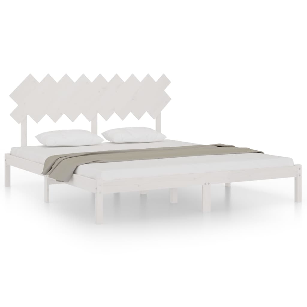 Bedframe massief hout wit 180x200 cm is nu te koop bij PeponiXL, paradijselijk wonen!