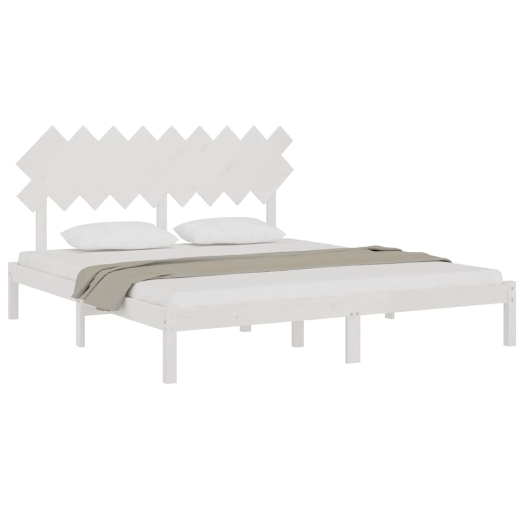 Bedframe massief hout wit 180x200 cm is nu te koop bij PeponiXL, paradijselijk wonen!