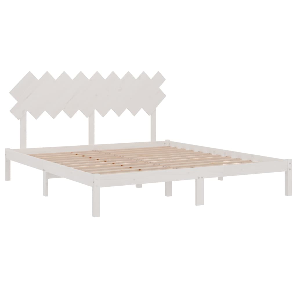 Bedframe massief hout wit 180x200 cm is nu te koop bij PeponiXL, paradijselijk wonen!