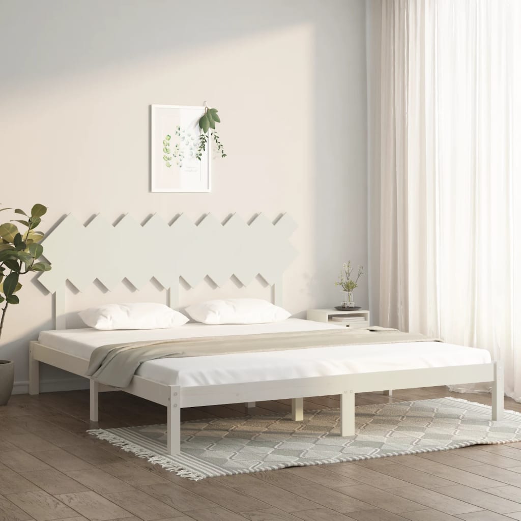 Bedframe massief hout wit 180x200 cm is nu te koop bij PeponiXL, paradijselijk wonen!