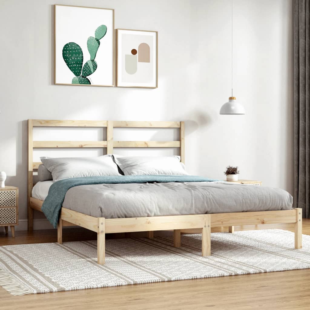 Bedframe massief hout 135x190 cm is nu te koop bij PeponiXL, paradijselijk wonen!