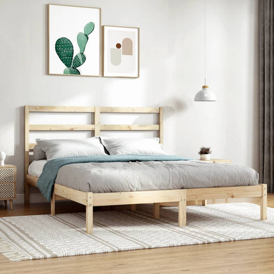 Bedframe massief hout 135x190 cm is nu te koop bij PeponiXL, paradijselijk wonen!