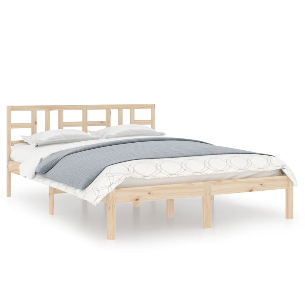 Bedframe massief hout 135x190 cm is nu te koop bij PeponiXL, paradijselijk wonen!