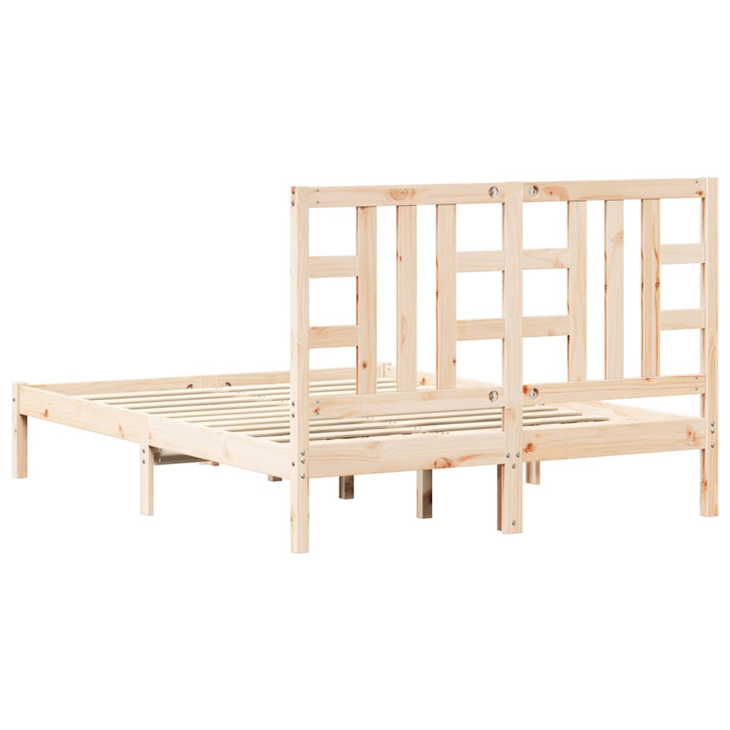 Bedframe massief hout 135x190 cm is nu te koop bij PeponiXL, paradijselijk wonen!
