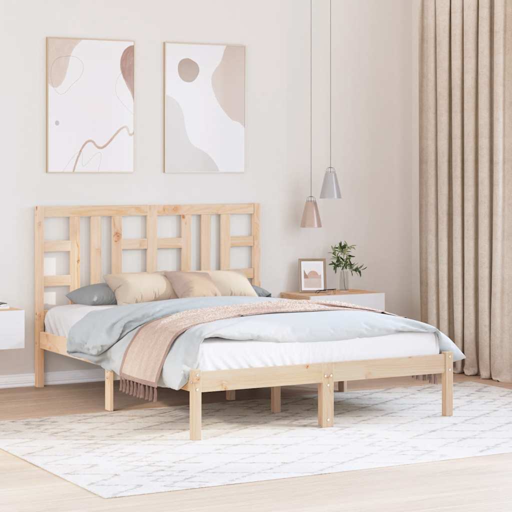 Bedframe massief hout 135x190 cm is nu te koop bij PeponiXL, paradijselijk wonen!