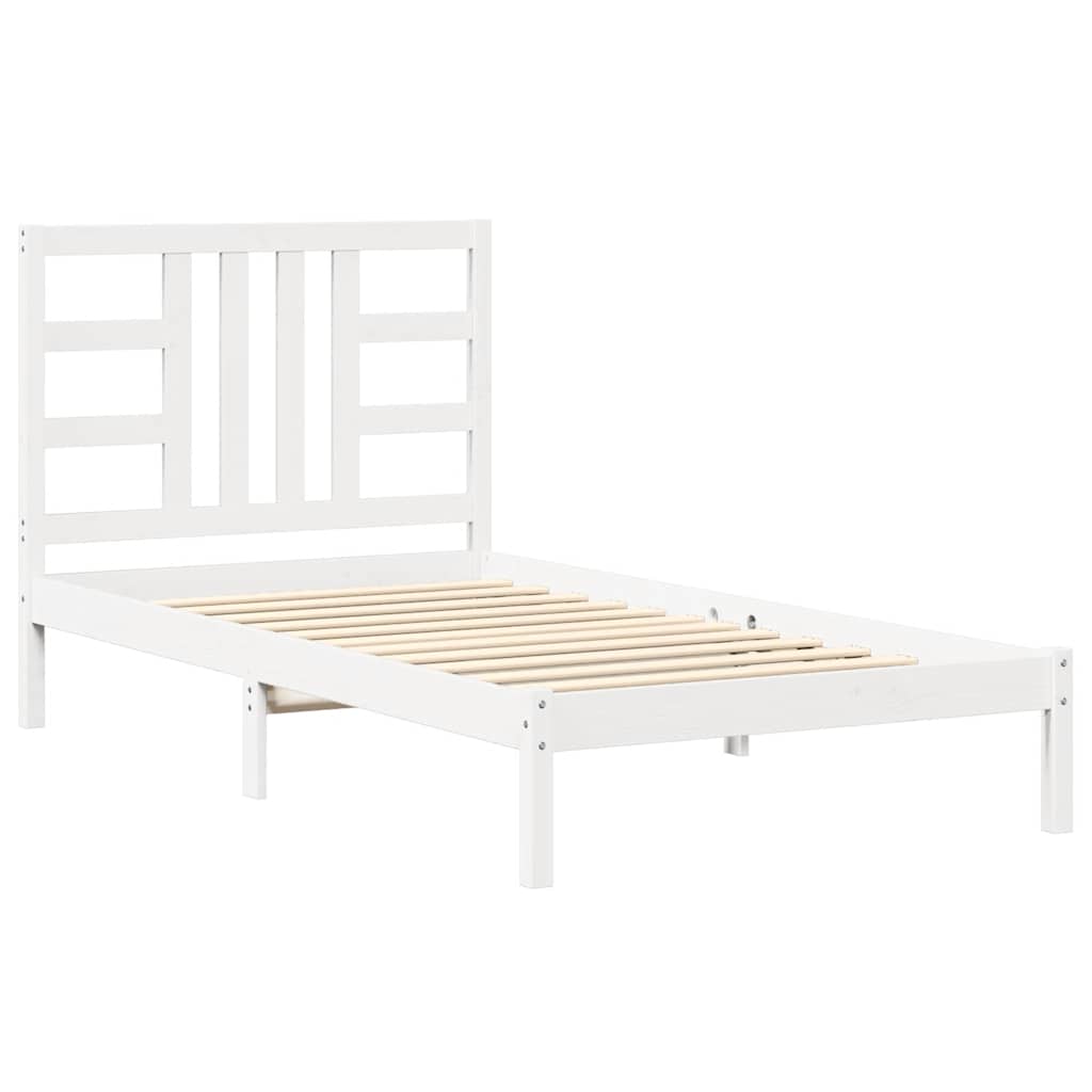 Bedframe massief hout wit 100x200 cm is nu te koop bij PeponiXL, paradijselijk wonen!