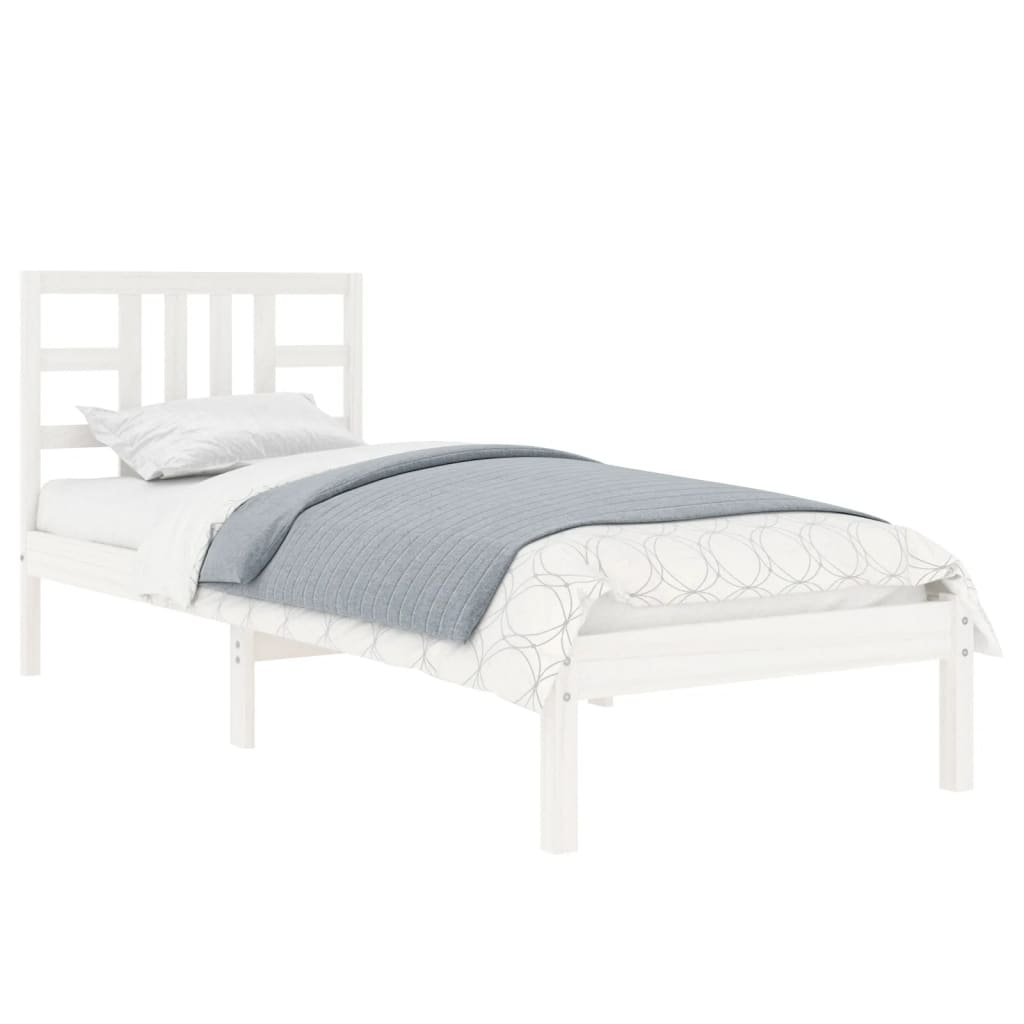 Bedframe massief hout wit 100x200 cm is nu te koop bij PeponiXL, paradijselijk wonen!