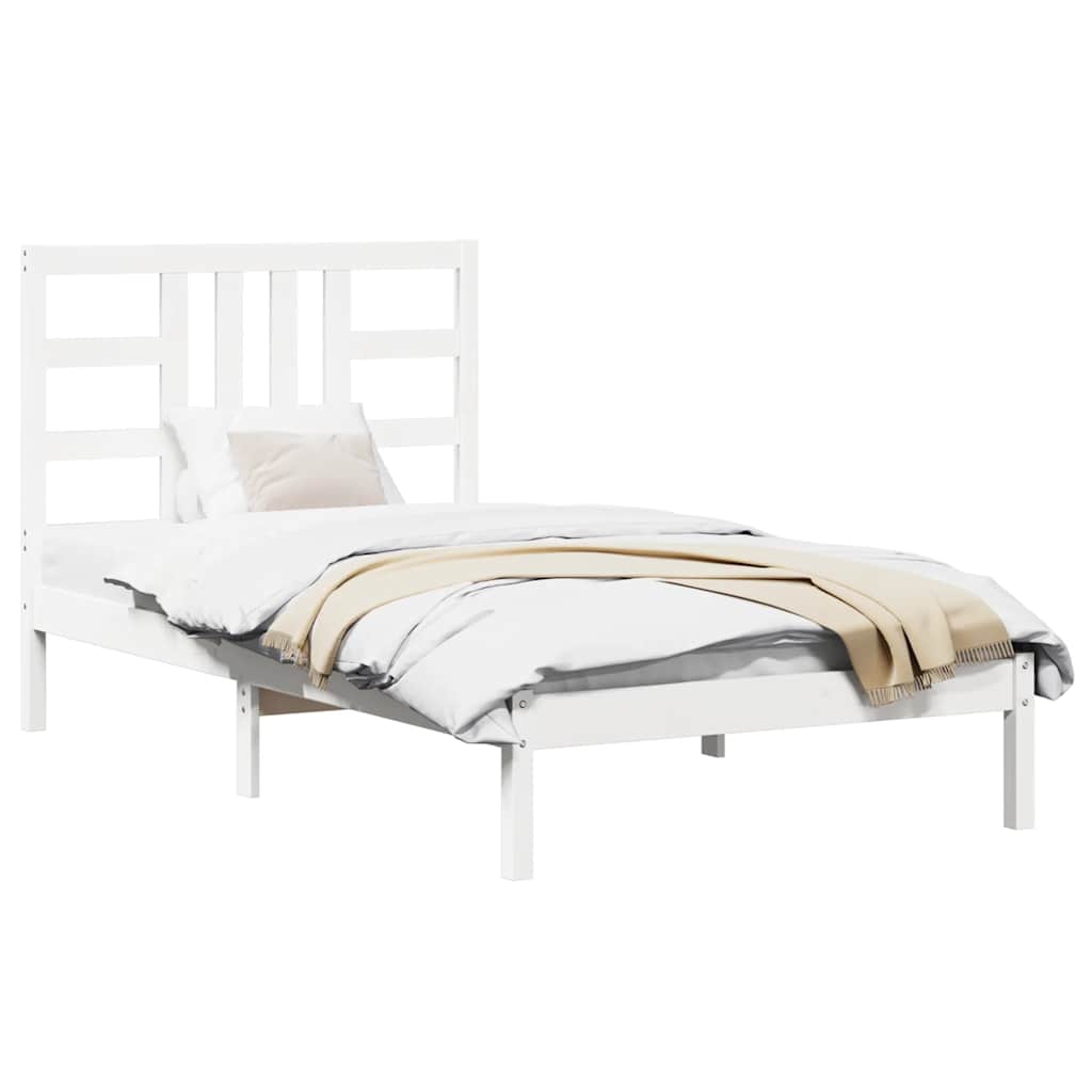 Bedframe massief hout wit 100x200 cm is nu te koop bij PeponiXL, paradijselijk wonen!