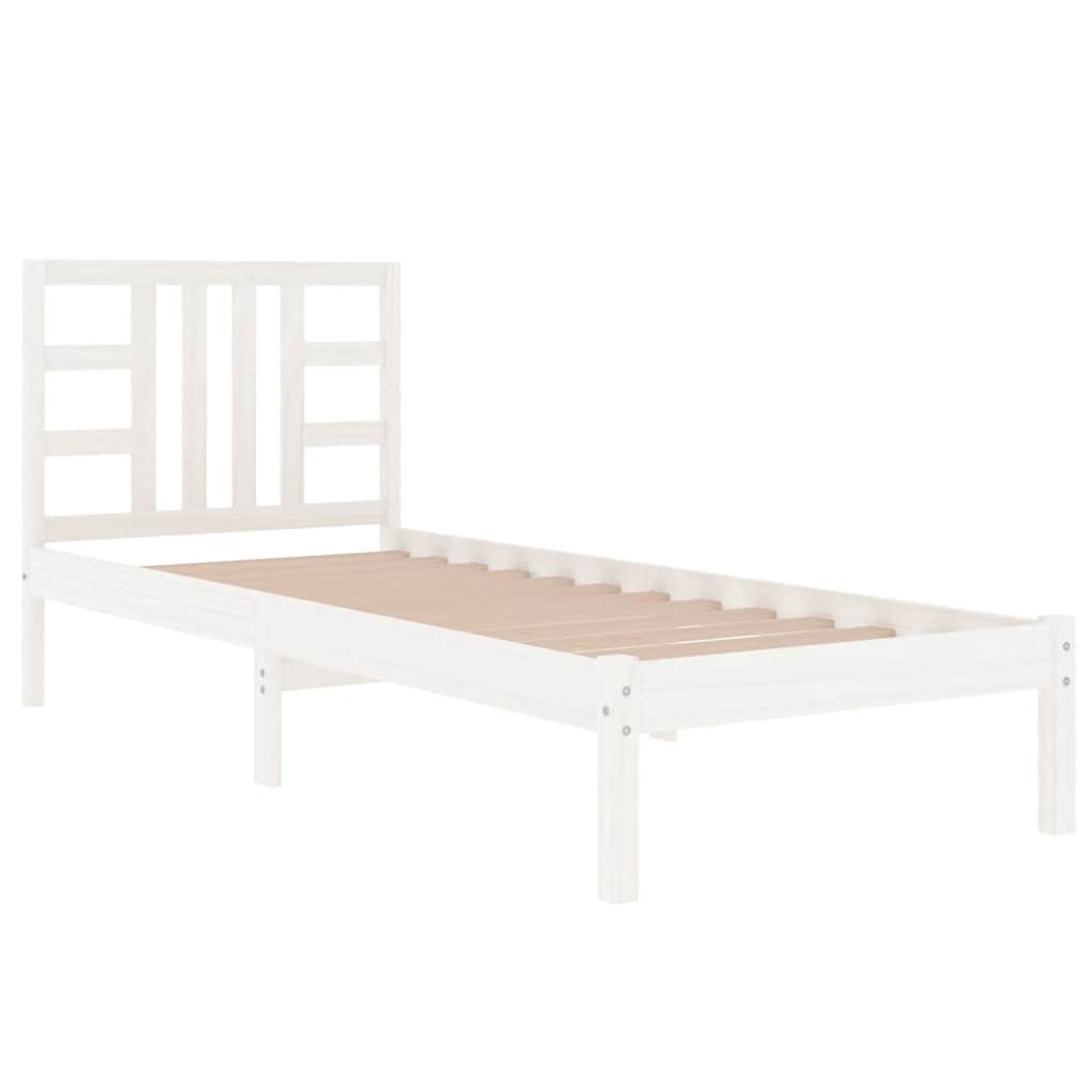Bedframe massief hout wit 100x200 cm is nu te koop bij PeponiXL, paradijselijk wonen!