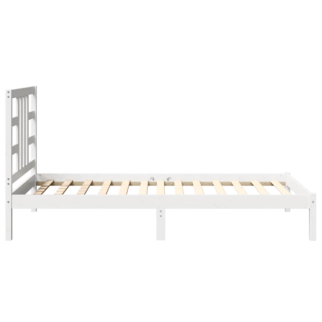 Bedframe massief hout wit 100x200 cm is nu te koop bij PeponiXL, paradijselijk wonen!