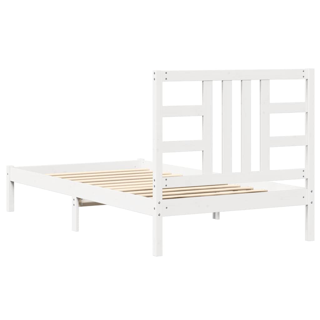 Bedframe massief hout wit 100x200 cm is nu te koop bij PeponiXL, paradijselijk wonen!