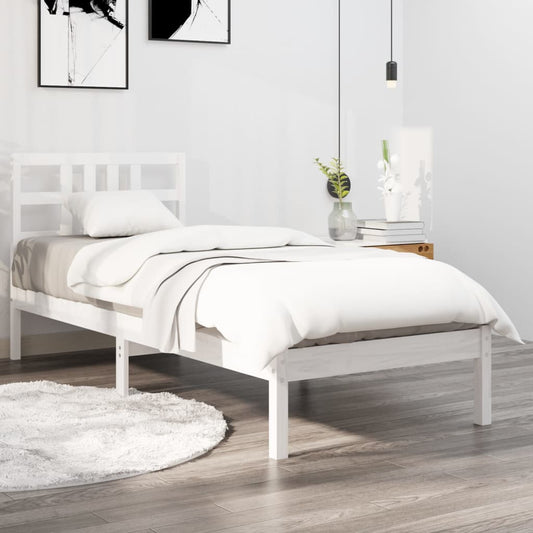 Bedframe massief hout wit 100x200 cm is nu te koop bij PeponiXL, paradijselijk wonen!