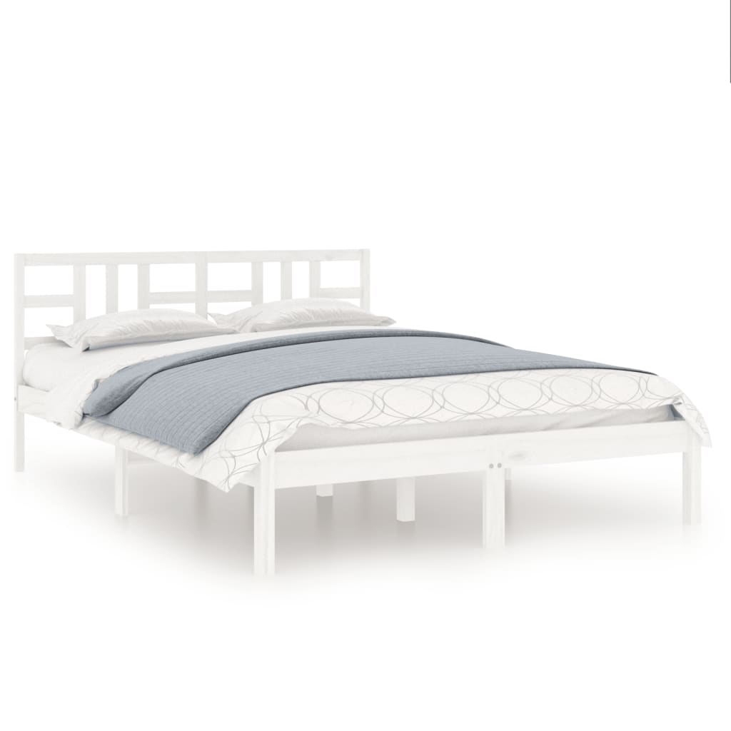 Bedframe massief hout wit 150x200 cm is nu te koop bij PeponiXL, paradijselijk wonen!
