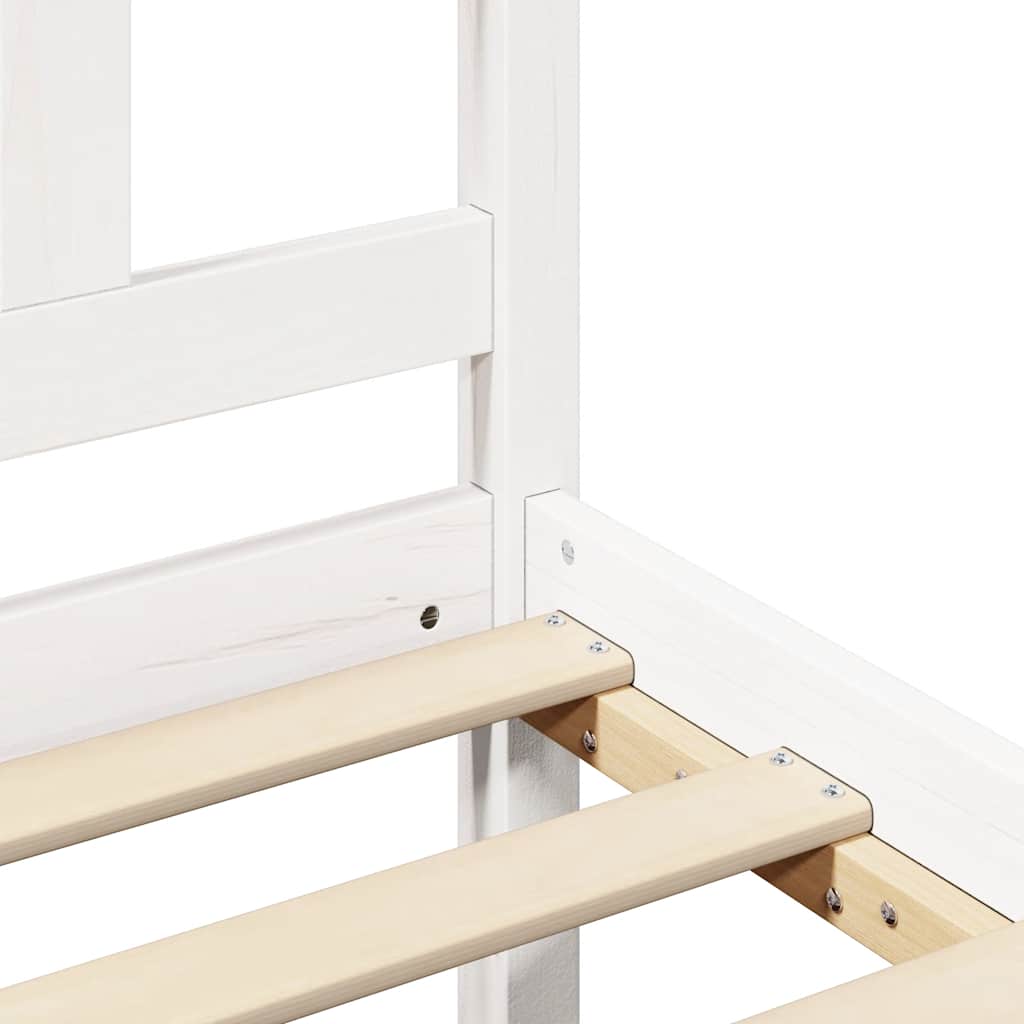 Bedframe massief hout wit 150x200 cm is nu te koop bij PeponiXL, paradijselijk wonen!