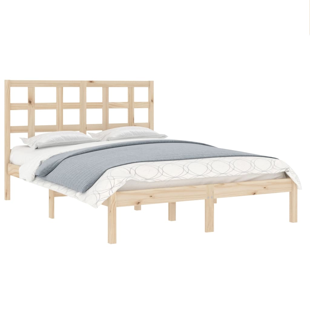 Bedframe massief hout 135x190 cm is nu te koop bij PeponiXL, paradijselijk wonen!