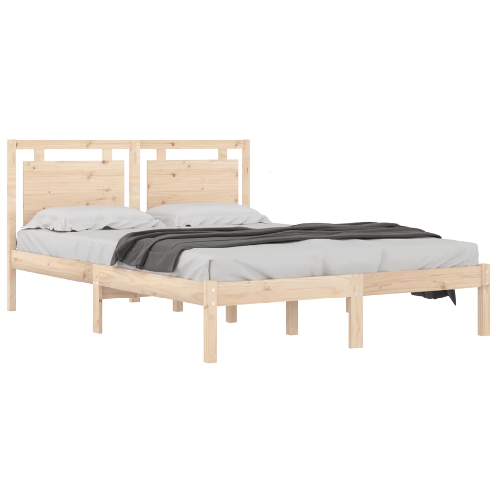Bedframe massief hout 140x190 cm is nu te koop bij PeponiXL, paradijselijk wonen!