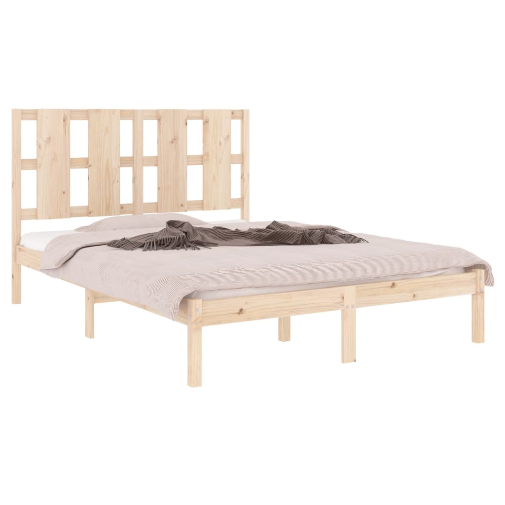 Bedframe massief hout 135x190 cm is nu te koop bij PeponiXL, paradijselijk wonen!