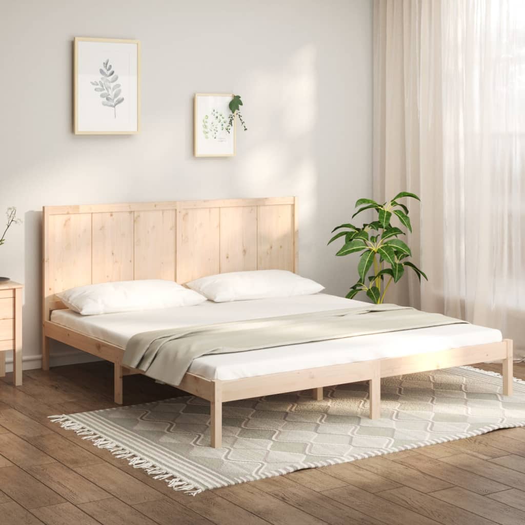 Bedframe zonder matras massief grenenhout 200x200 cm is nu te koop bij PeponiXL, paradijselijk wonen!